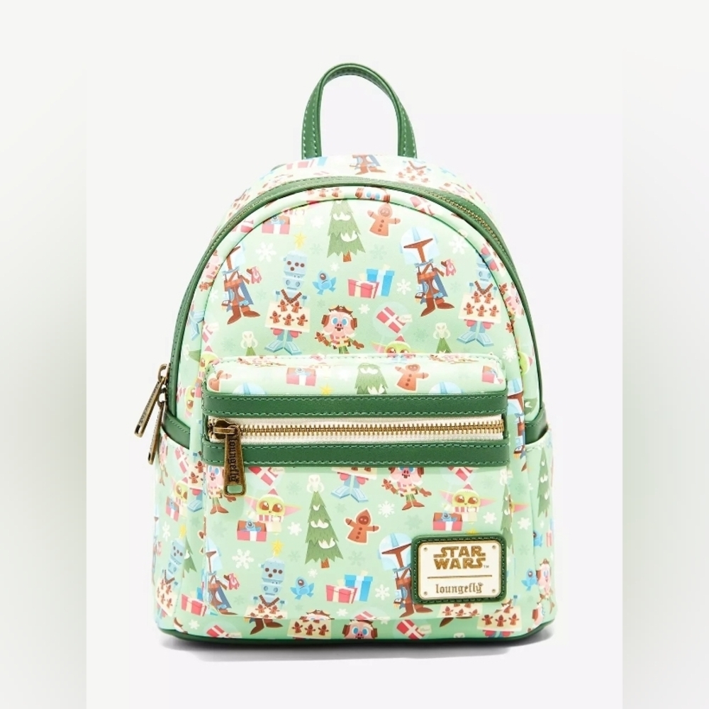 Loungefly Star Wars The Mandalorian Chibi Holidays Mini Backpack
